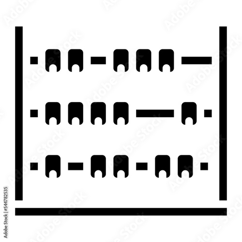 abacus glyph icon style
