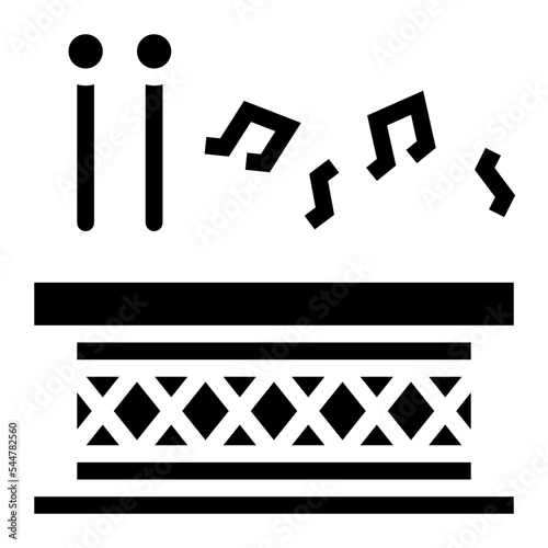 drum glyph icon style