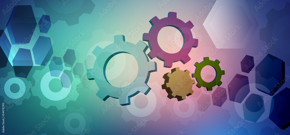 Abstract Technology hexagon cogs design background. Digital futuristic Abstract Technology hexagon cogs design background. Digital futuristic