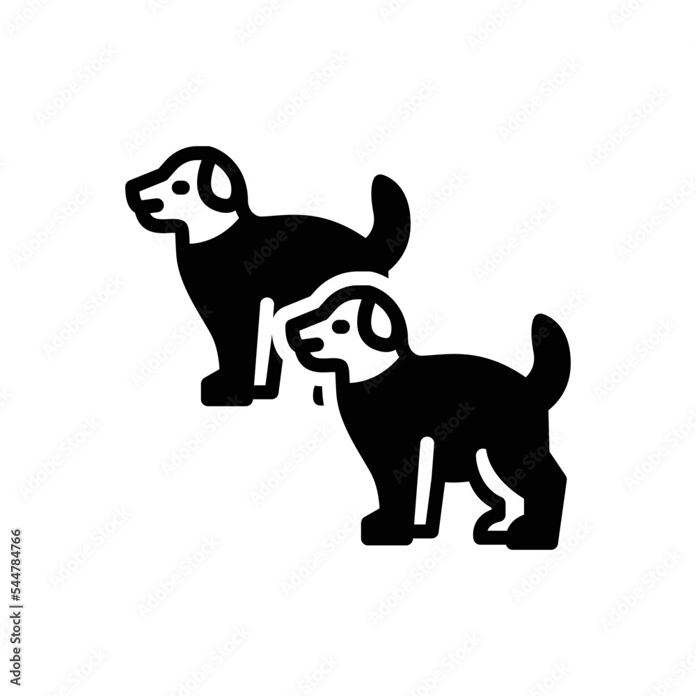 Black solid icon for dogs Black solid icon for dogs