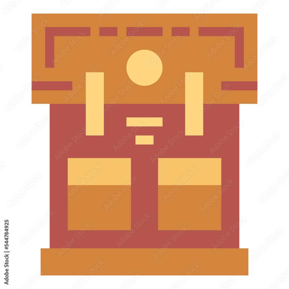 Fototapeta premium backpack flat icon style