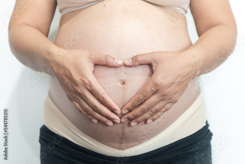 Pregnant woman close up
