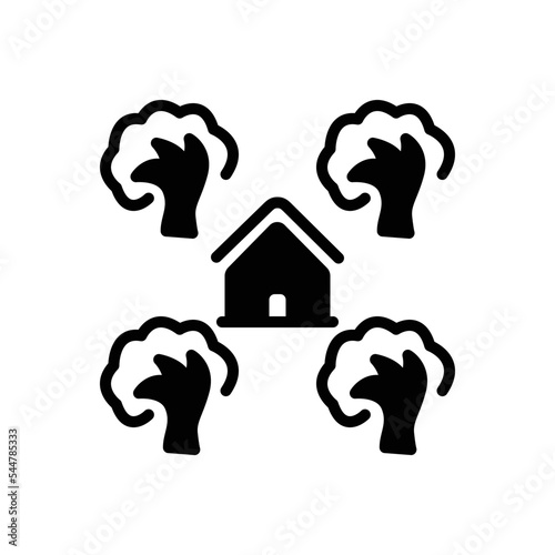 Black solid icon for surrounding