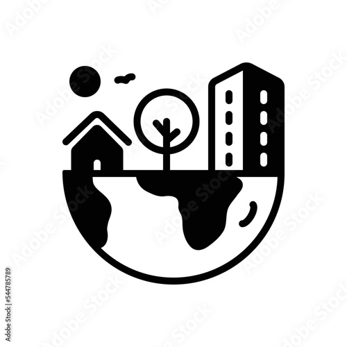 Black solid icon for colony