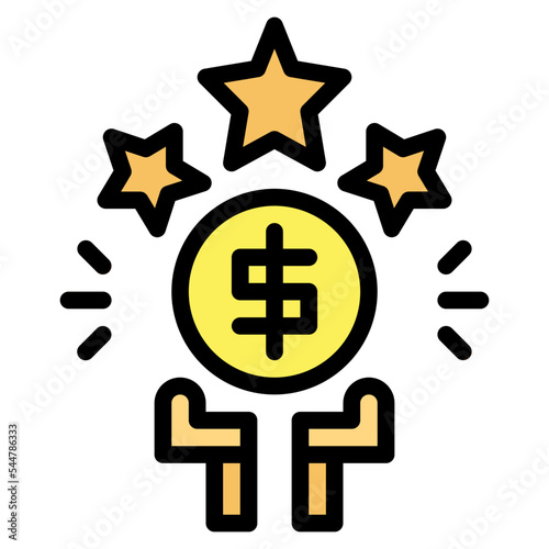 reward filled outline icon style