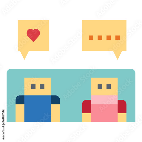 dialog flat icon style