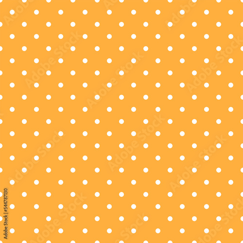 Orange polka dot seamless pattern
