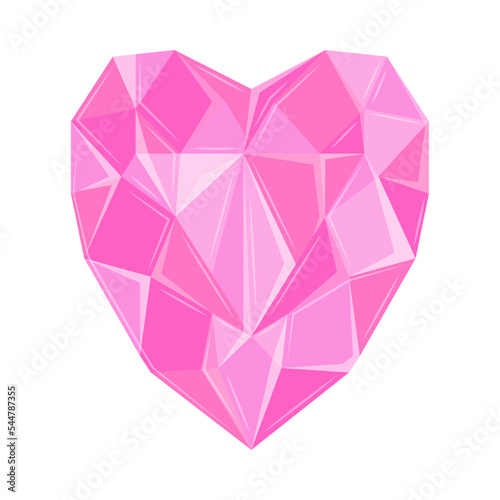 gemstone shaped heart