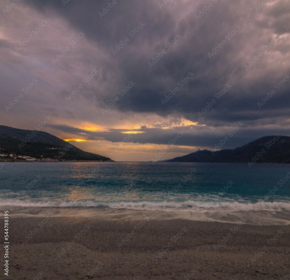 sunset on the beach