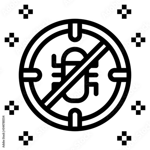 bug line icon style