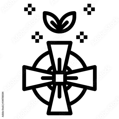 lifesaver line icon style