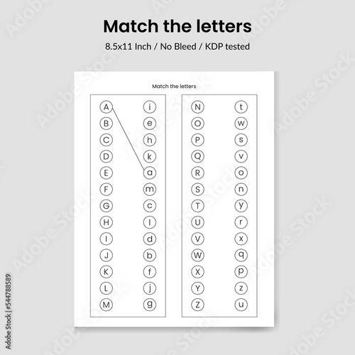 Match the letters.Alphabet matching game.Educational alphabet worksheet.Read and match English alphabet.