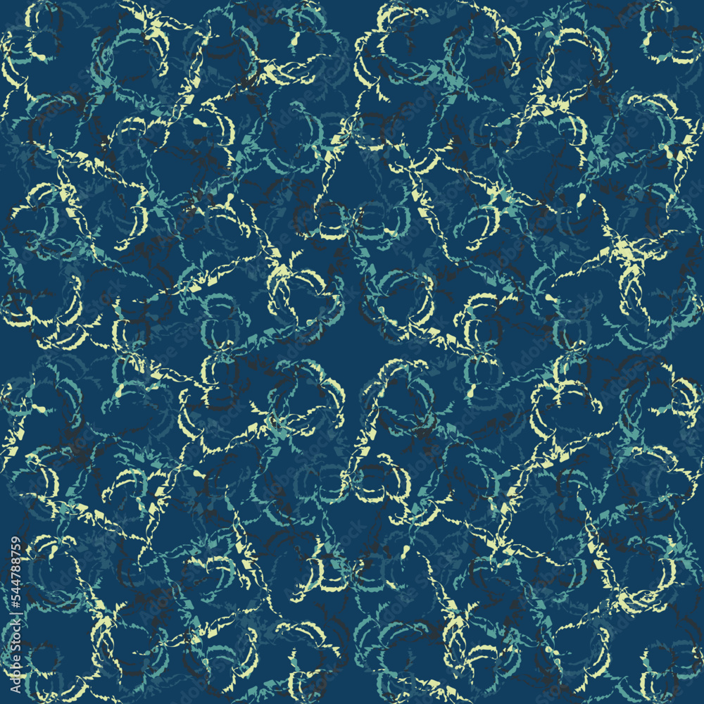 Seamless fractal pattern in vector format for printed fabrics or any ...