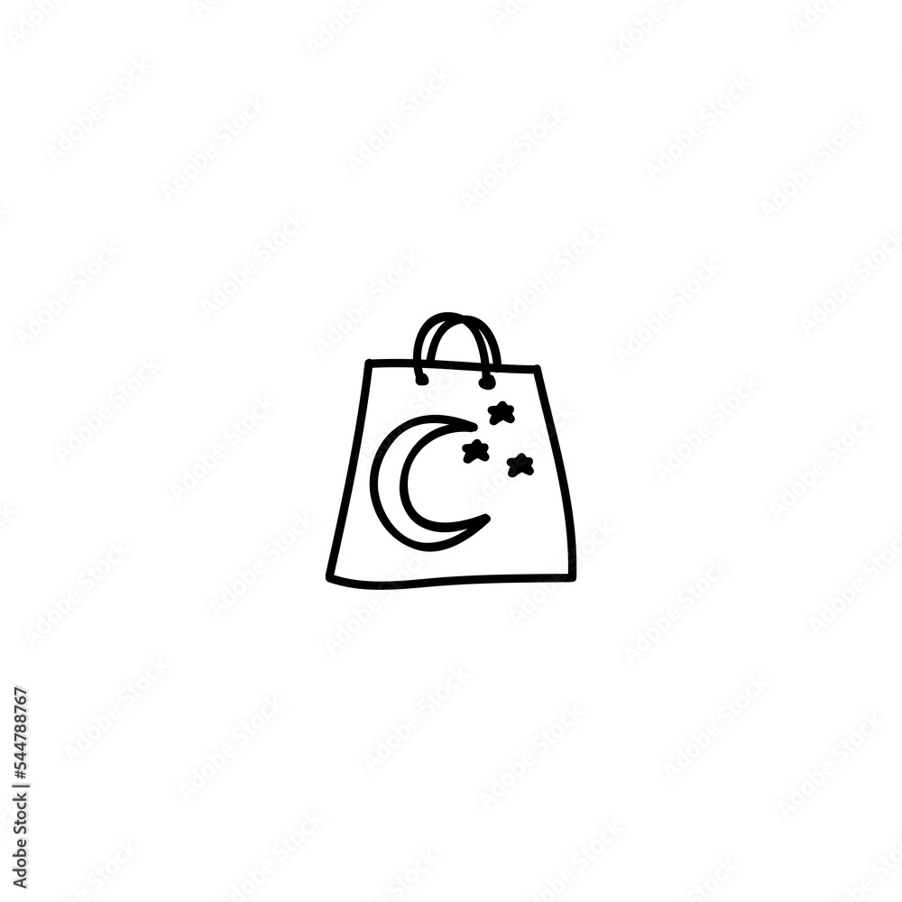 Hand drawn midnight sale icon, simple doodle icon Hand drawn midnight sale icon, simple doodle icon