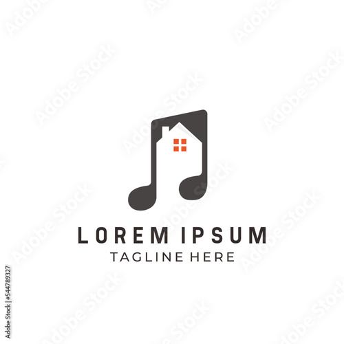 House music logo icon design, house music logo