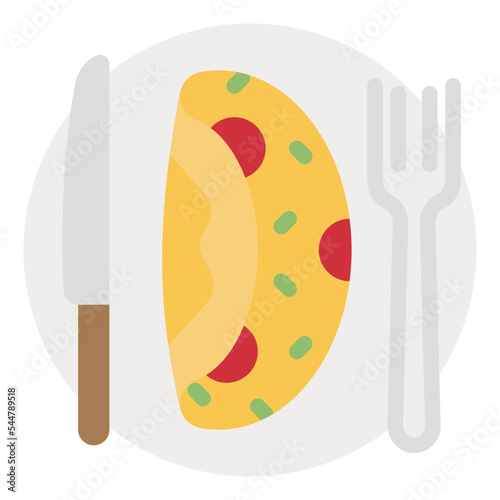 omelette flat icon