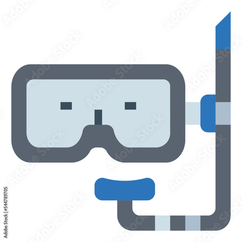 snorkel flat icon style