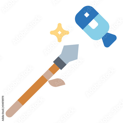 spear flat icon style