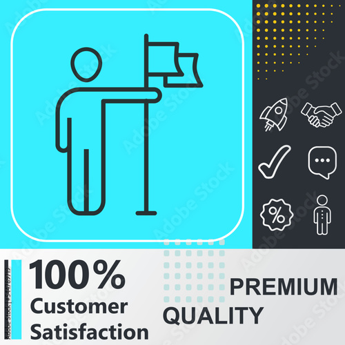 Wallpaper Mural  Businessman competitive race graph icon. Social media sign. Vector illustration Torontodigital.ca