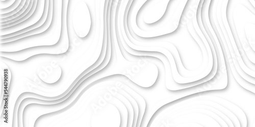 Abstract background with Beautiful white relief texture background. 3d illustration .Modern and geometric design with white paper background, flat layers,relief topographic map. paper texture design .