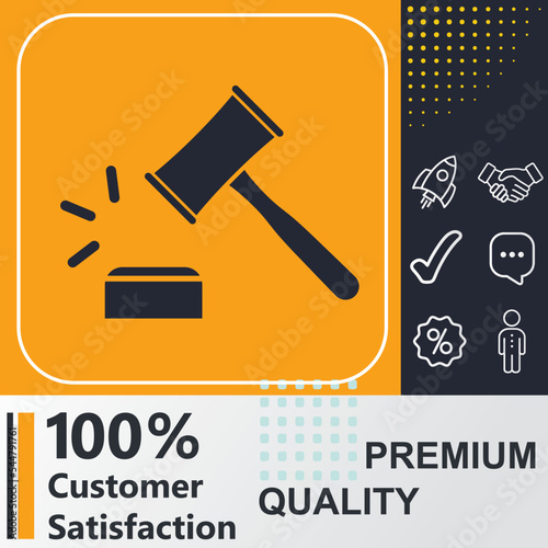 Judgement verdict icon. Social media sign. Vector illustration