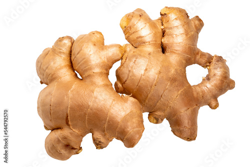 Ginger isolated on white background , Fresh Ginger root on white PNG File.