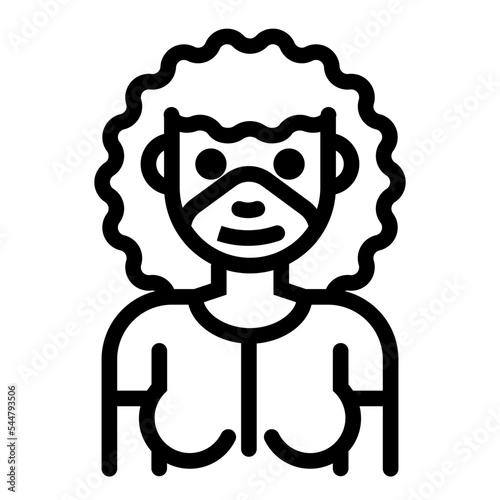 Lady female young girl cute female mask