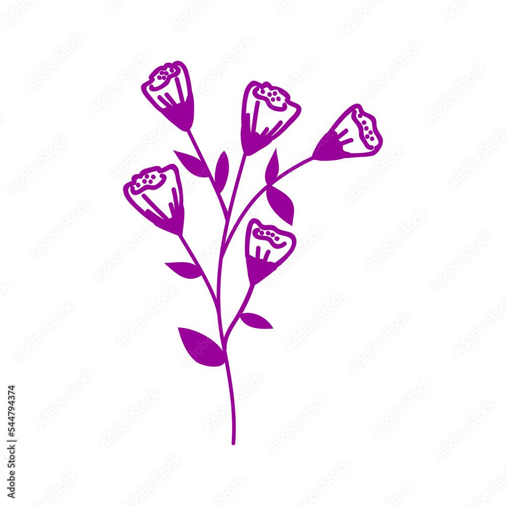Purple flower vector