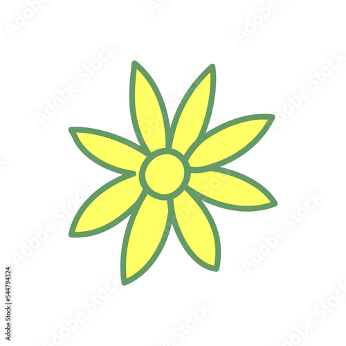 Yellow flower vector