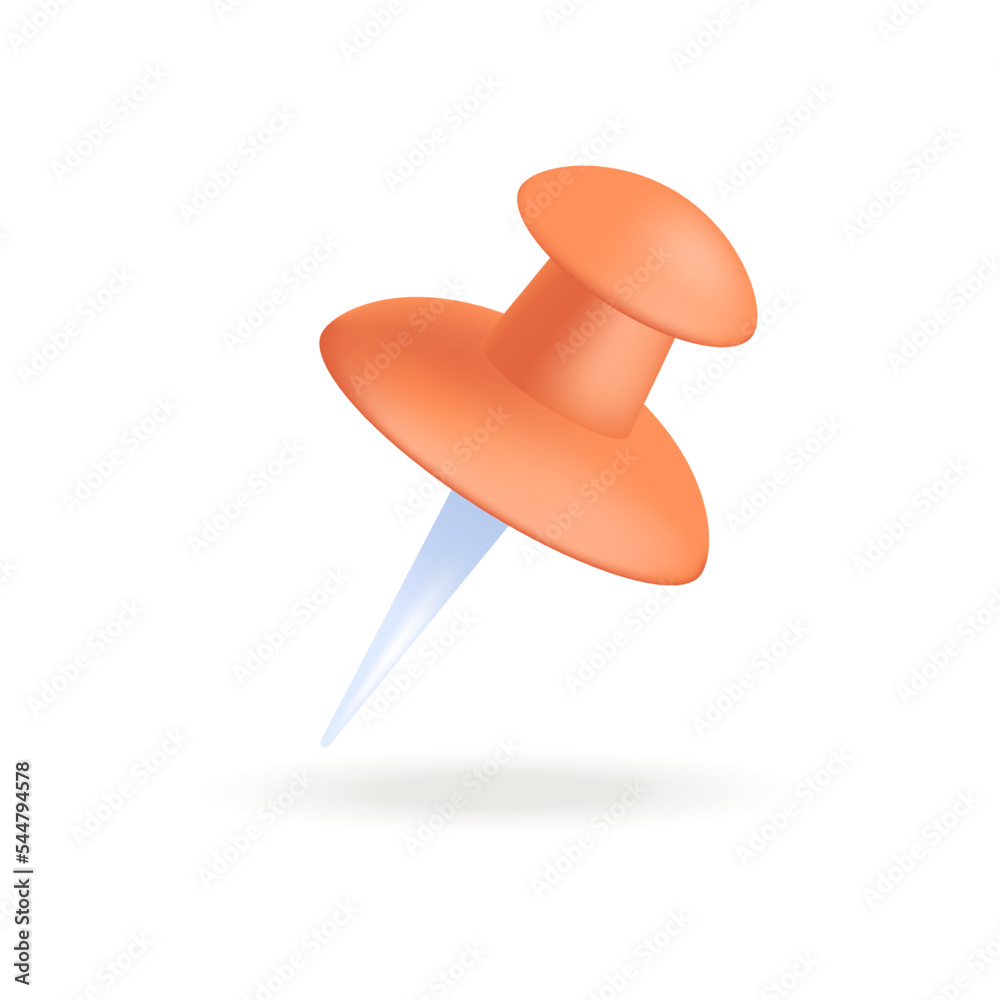 Sharp red pin for paper notes or decorations 3D icon. Tool for office or school work 3D vector illustration on white background. Stationery, business, education, job concept Sharp red pin for paper notes or decorations 3D icon. Tool for office or school work 3D vector illustration on white background. Stationery, business, education, job concept