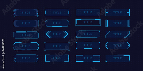 Set of sci fi modern user interface elements futuristic abstract hud