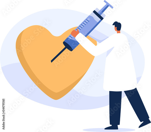 Cardiology concept. Check up of Heart Health and Cardiovascular Pressure. png illustration
