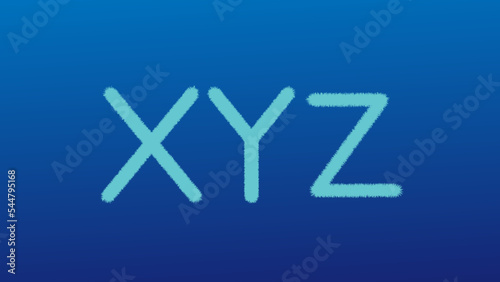 Illustration effect alphabet design