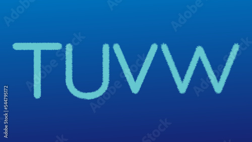 Illustration effect alphabet design
