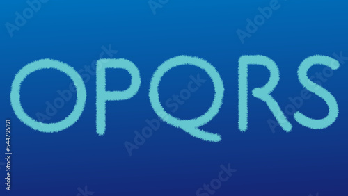 Illustration effect alphabet design