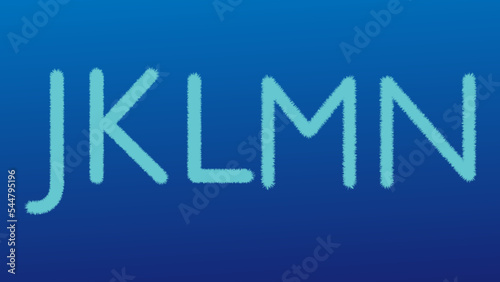Illustration effect alphabet design