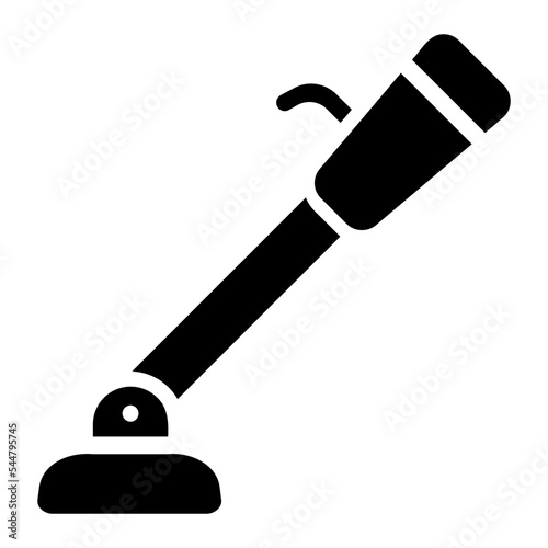 metal detector glyph icon
