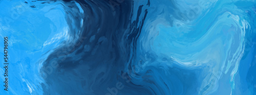 Elegant banner template design with blue paint.