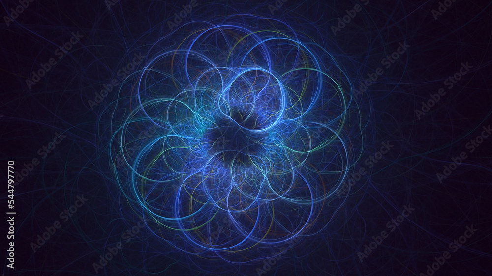 3D rendering abstract round light background