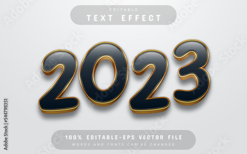 2023 black gold text effect