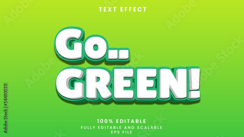 Go Green editable text effect	