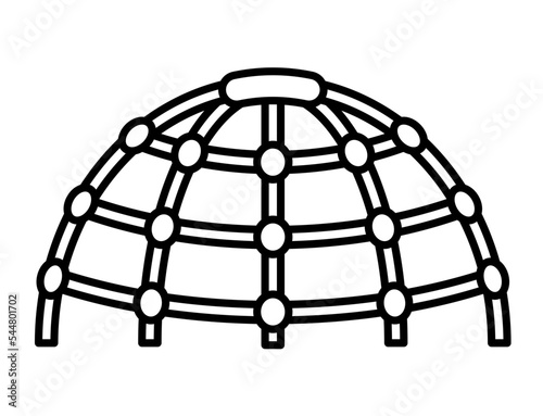 Half Round Monkey Bar line icon vector image.