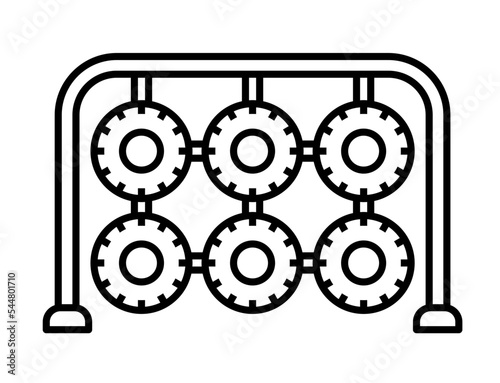 Playground Tires line icon vector image.