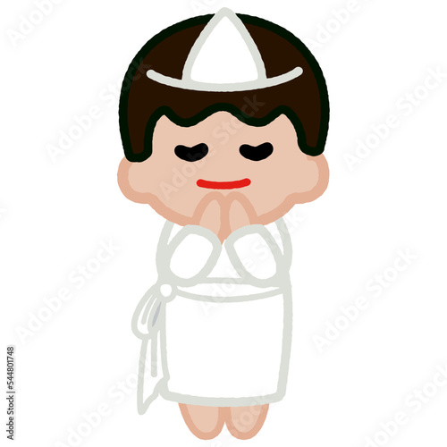 クレヨンタッチのイラスト / 安らかに眠る人