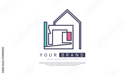 Home Logo, Creatively packaged for your Real estate, home, architect and design business