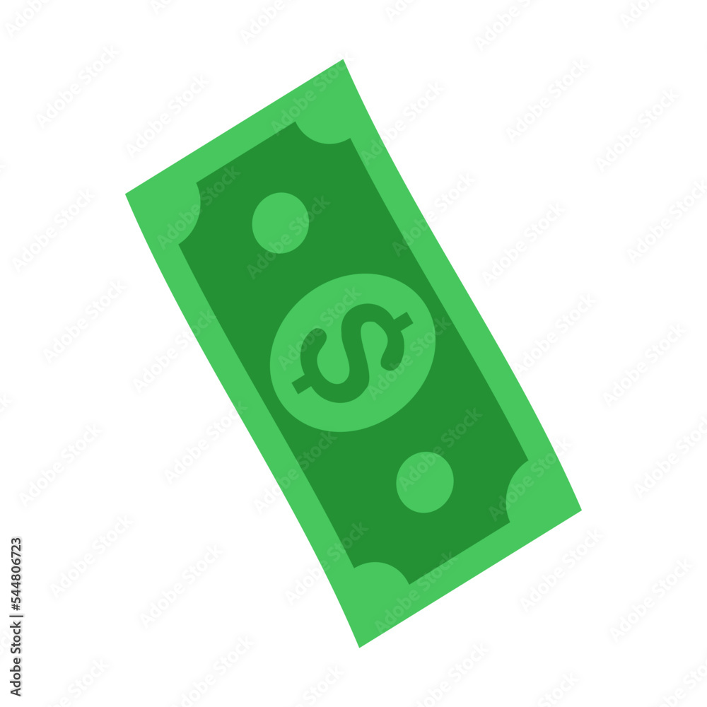 American cash dollar hanging on the tip on white background. USD currency money rain cartoon vector illustration. Bingo prize or jackpot win, banking American cash dollar hanging on the tip on white background. USD currency money rain cartoon vector illustration. Bingo prize or jackpot win, banking