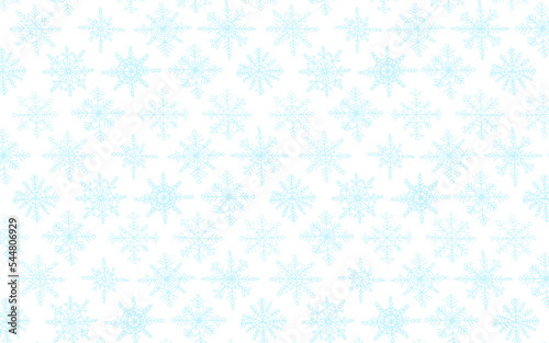 Winter background with blue snowflakes, seamless pattern for greeting cards, banners, posters, instagram post, isolated vector illustration