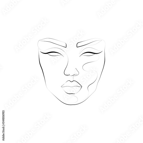 Female Face Print, Abstract Female Face Print, Printable One Line Drawing, Feminine Continuous Lines, Minimalist Artwork, Face Line Art, Modern Wall Art, Decor