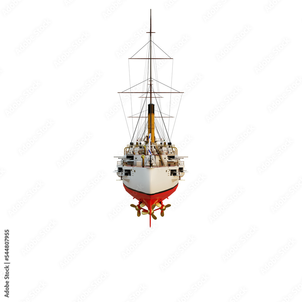 Naklejka premium cruiser Askold isolated
