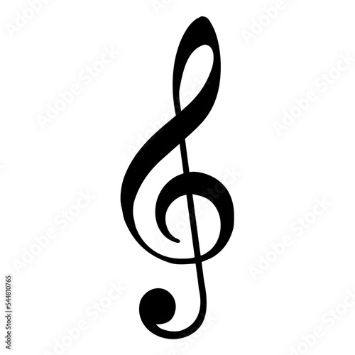 treble clef and notes photo
